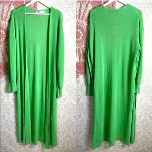 FP Beach Ribbed Knit Duster Maxi Open Cardigan S